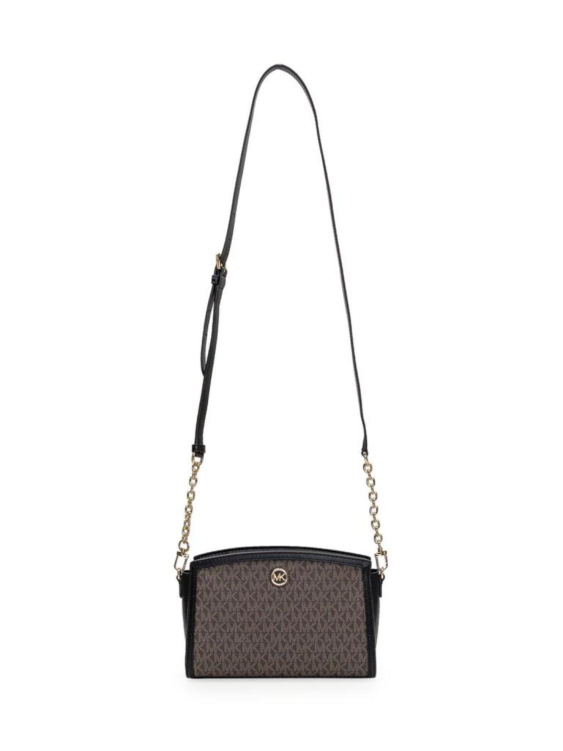 Michael Kors Logo Plaque Zipped Crossbody Bag