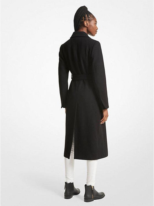 Wool Blend Wrap Coat