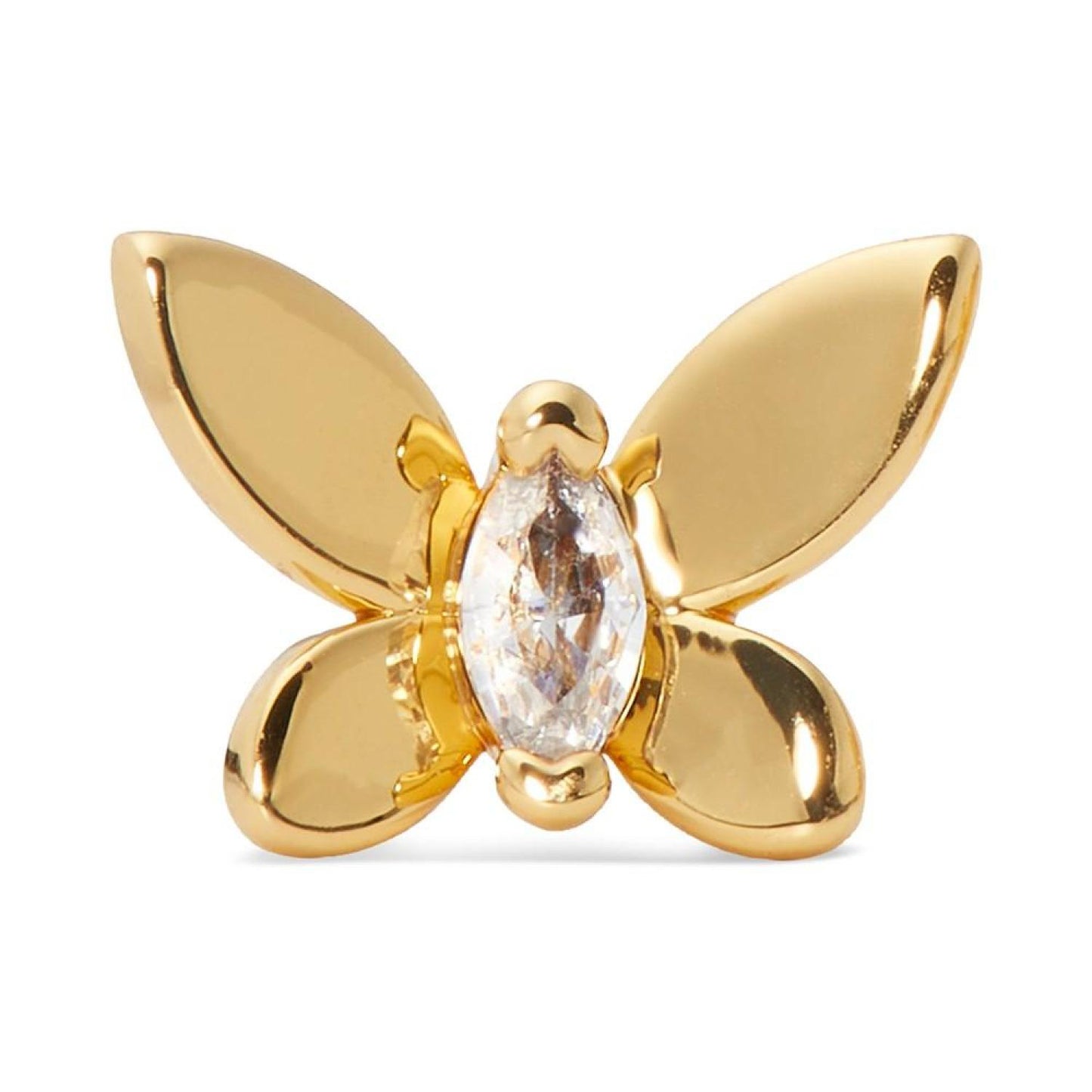 Gold-Tone Cubic Zirconia & Colored Butterfly Mini Stud Earrings