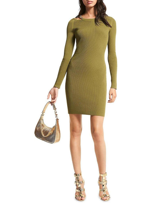 Womens Stretch Mini Sweaterdress