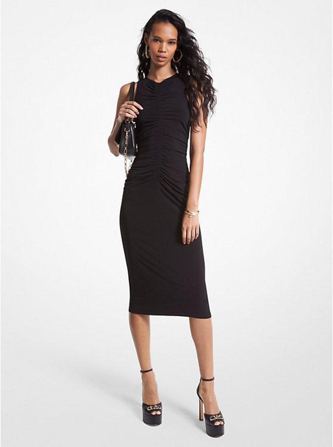 Stretch Matte Jersey Ruched Dress