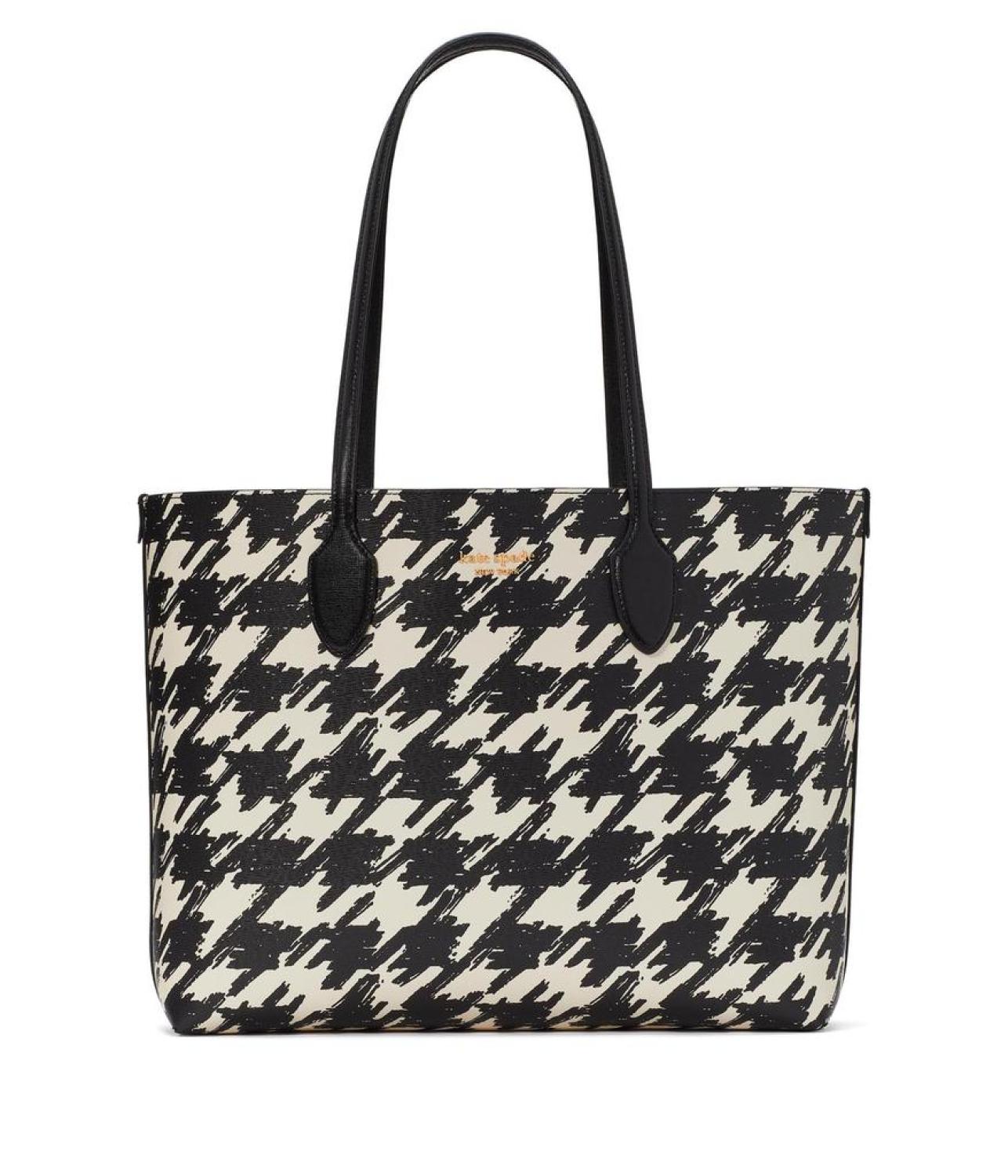 Bleecker Painterly Houndstooth Printed PVC Large Tote