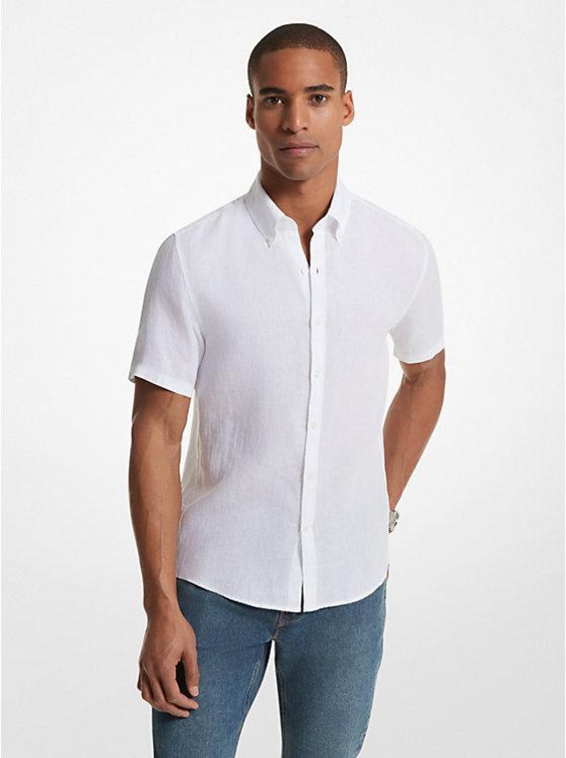 Slim-Fit Linen Shirt