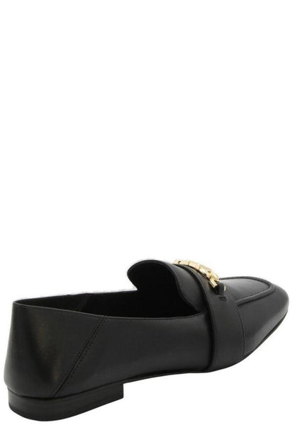 Michael Michael Kors Logo Plaque Square-Toe Loafers