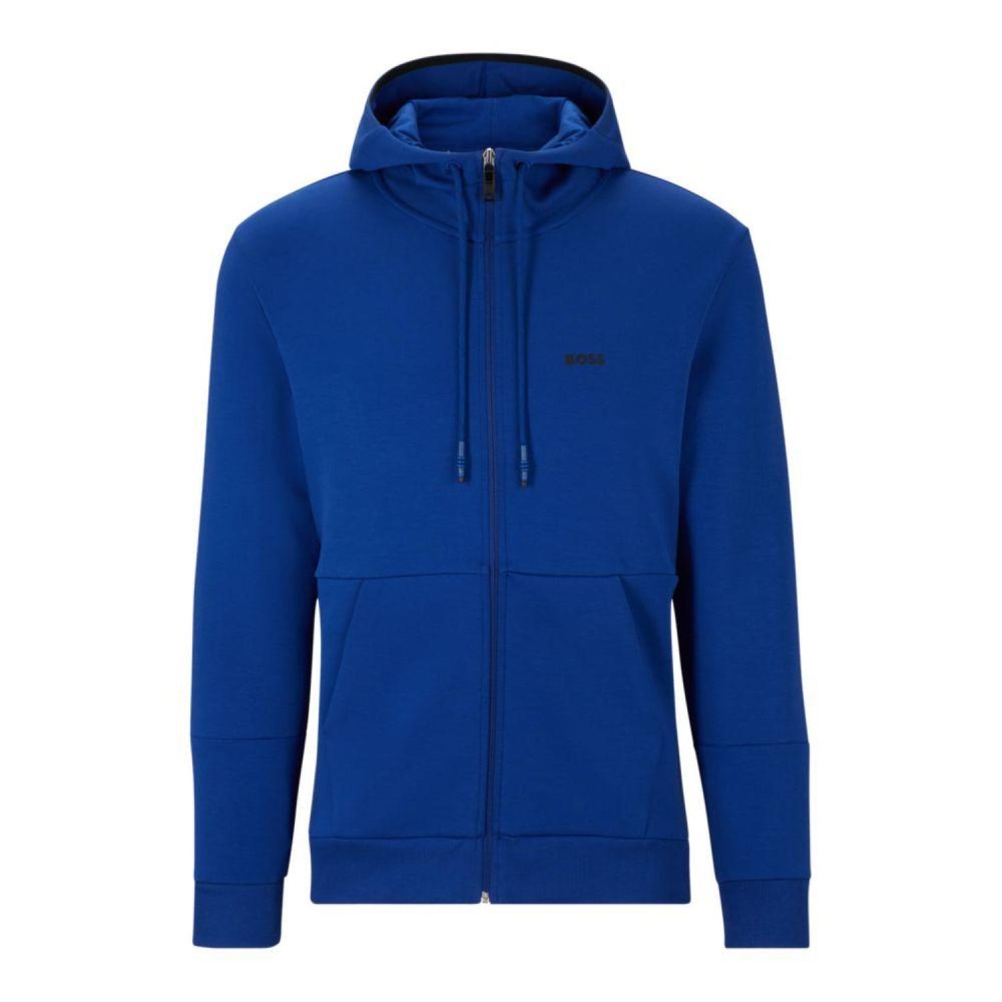 Cotton-blend zip-up hoodie with embroidered logo