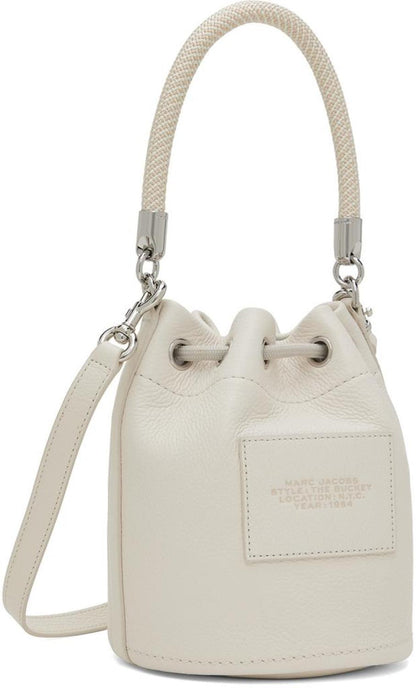 White 'The Leather Bucket' Bag