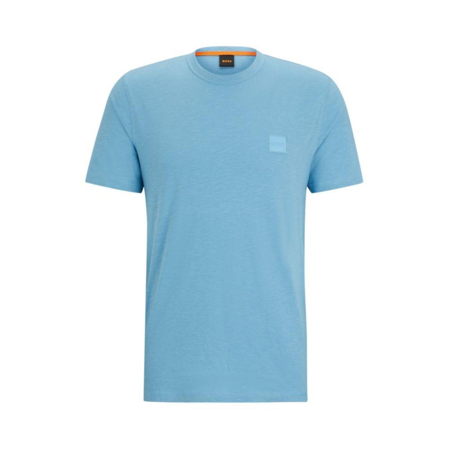 Cotton-jersey regular-fit T-shirt with logo patch