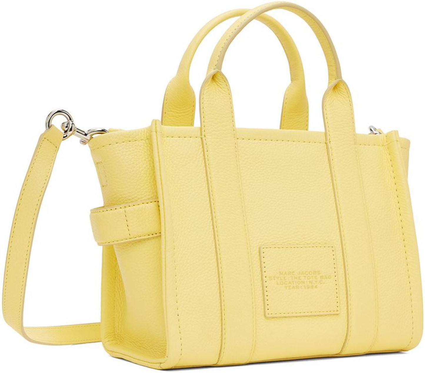 Yellow 'The Leather Small Tote Bag' Tote