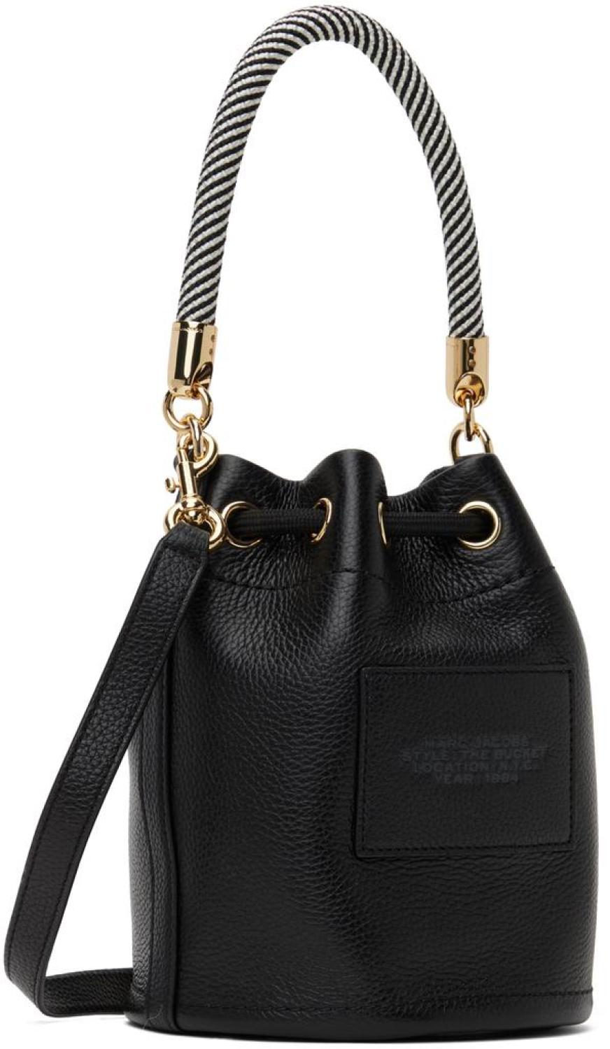 Black 'The Leather Bucket' Bag