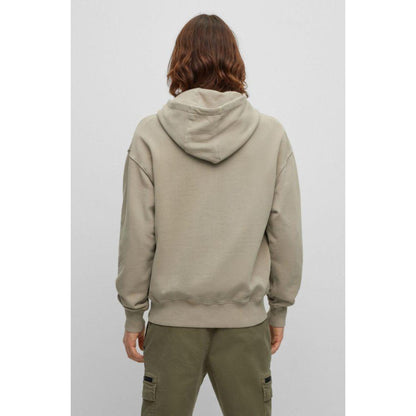 Cotton-terry relaxed-fit hoodie with logo patch