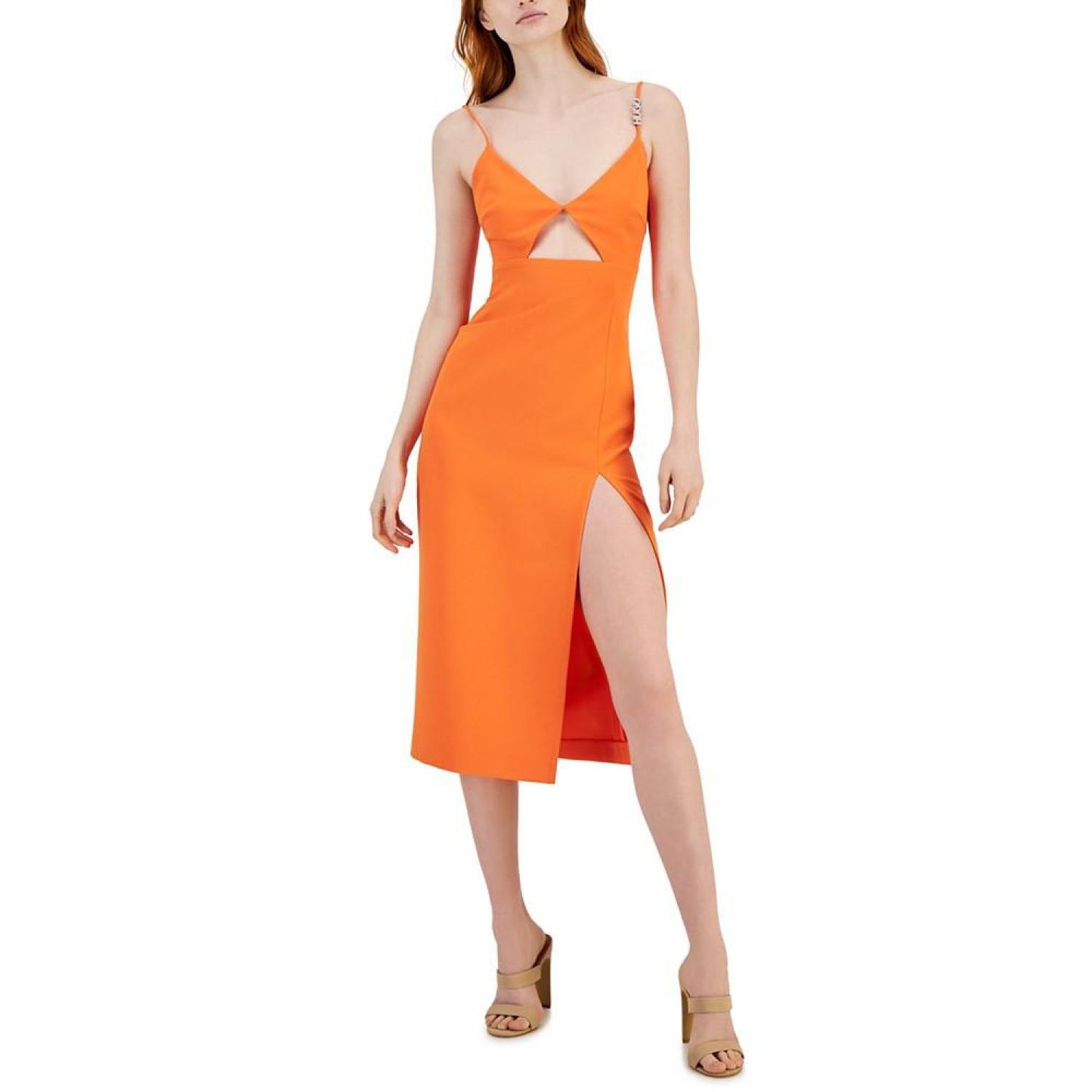 Women's Cutout Strappy Midi Dress