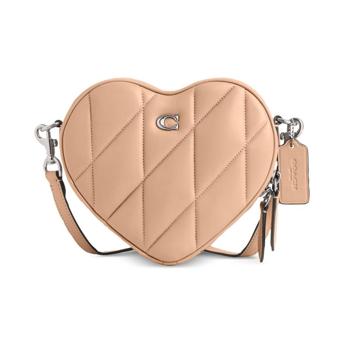 Quilted Leather Heart Crossbody