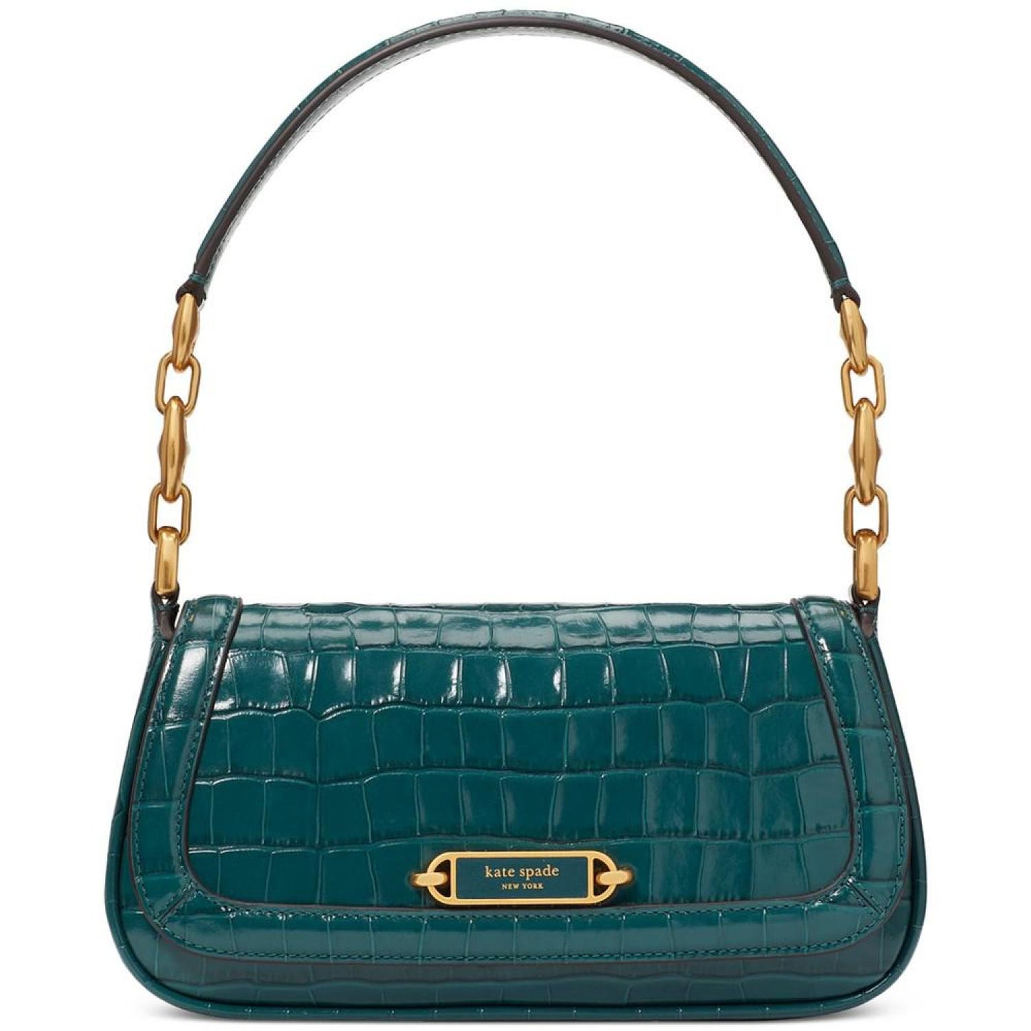 Gramercy Croc-Embossed Leather Flap Shoulder Bag