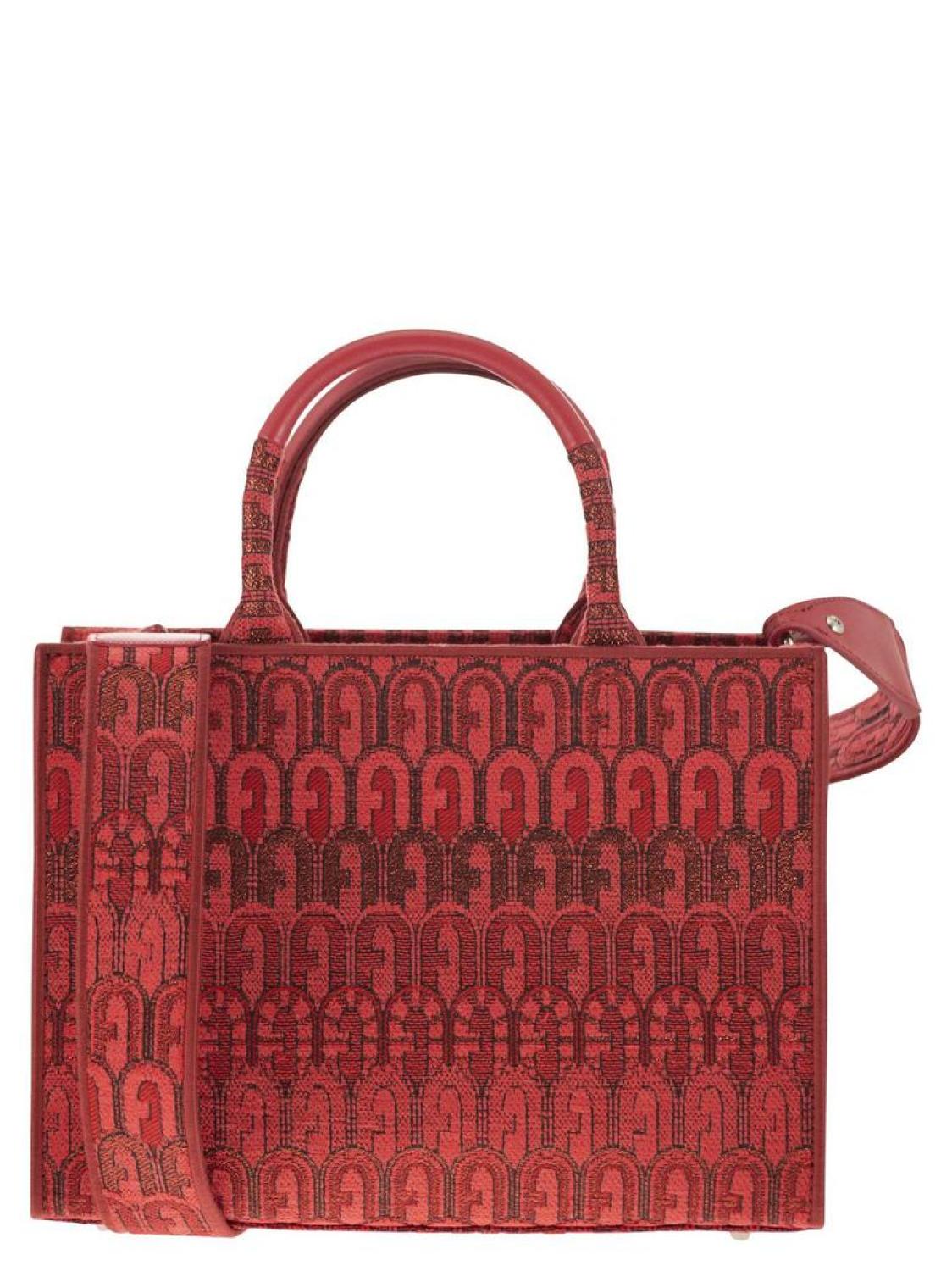 Furla Patterned Arco Jacquard Small Tote Bag