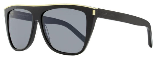 Saint Laurent Unisex New Wave Sunglasses SL 1 Combi 001 Black/Gold 59mm