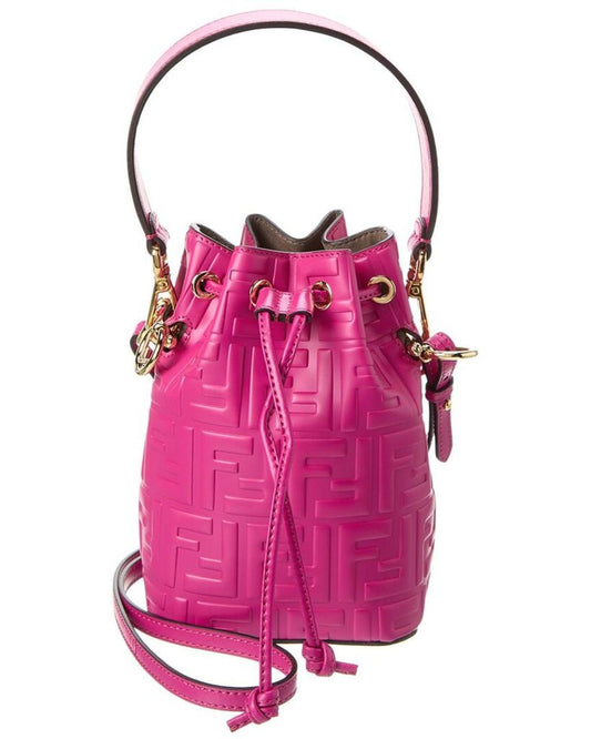 FENDI Mon Tresor Mini Leather Bucket Bag