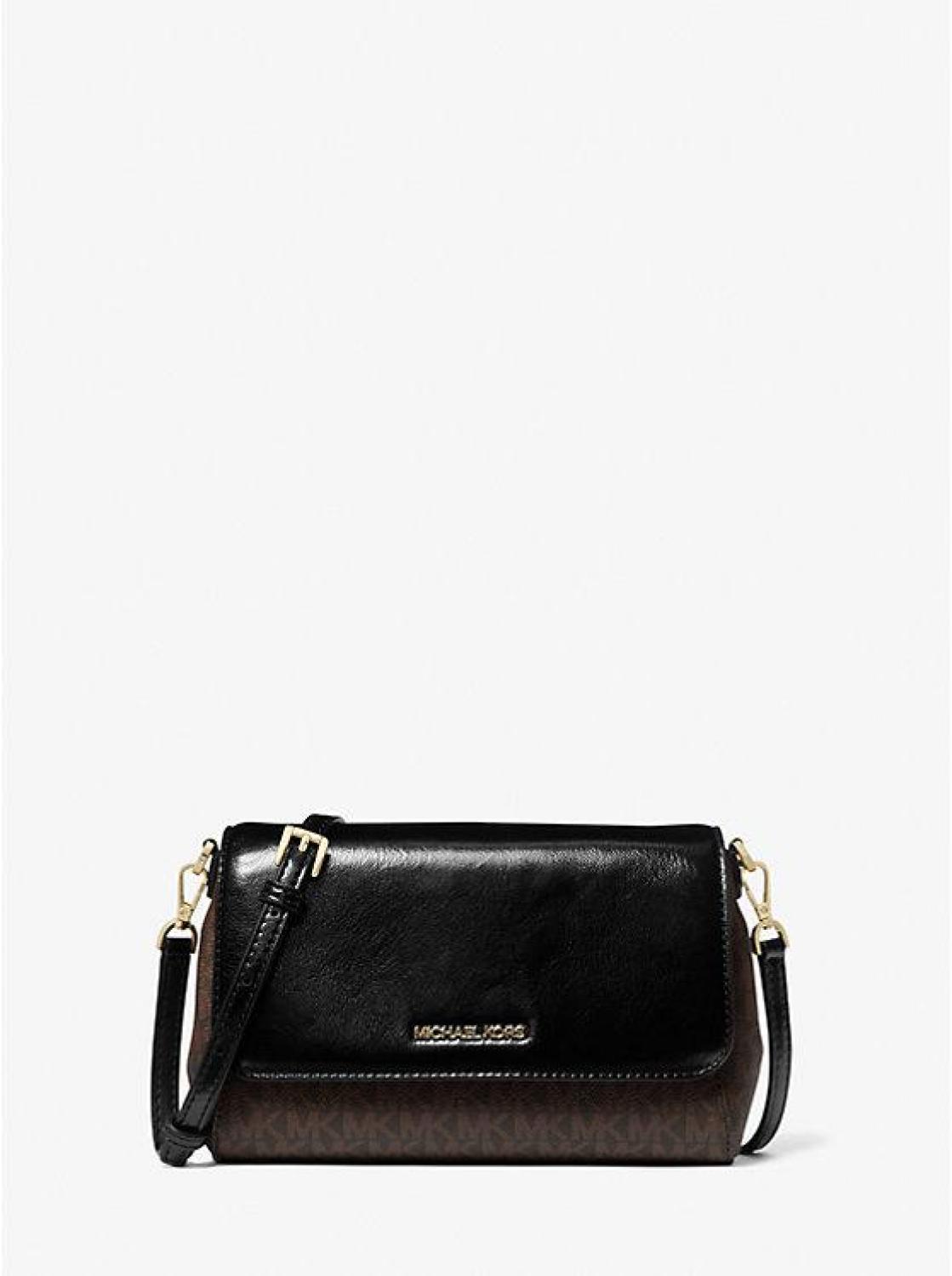 Jet Set Medium Signature Logo and Patent Convertible Crossbody Bag