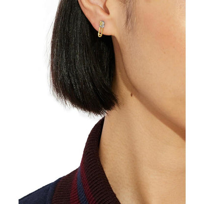 Faux Stone Signature Pin Stud Earrings