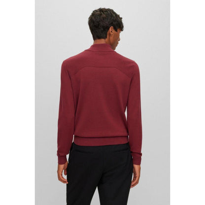 Regular-fit sweater with zip neckline