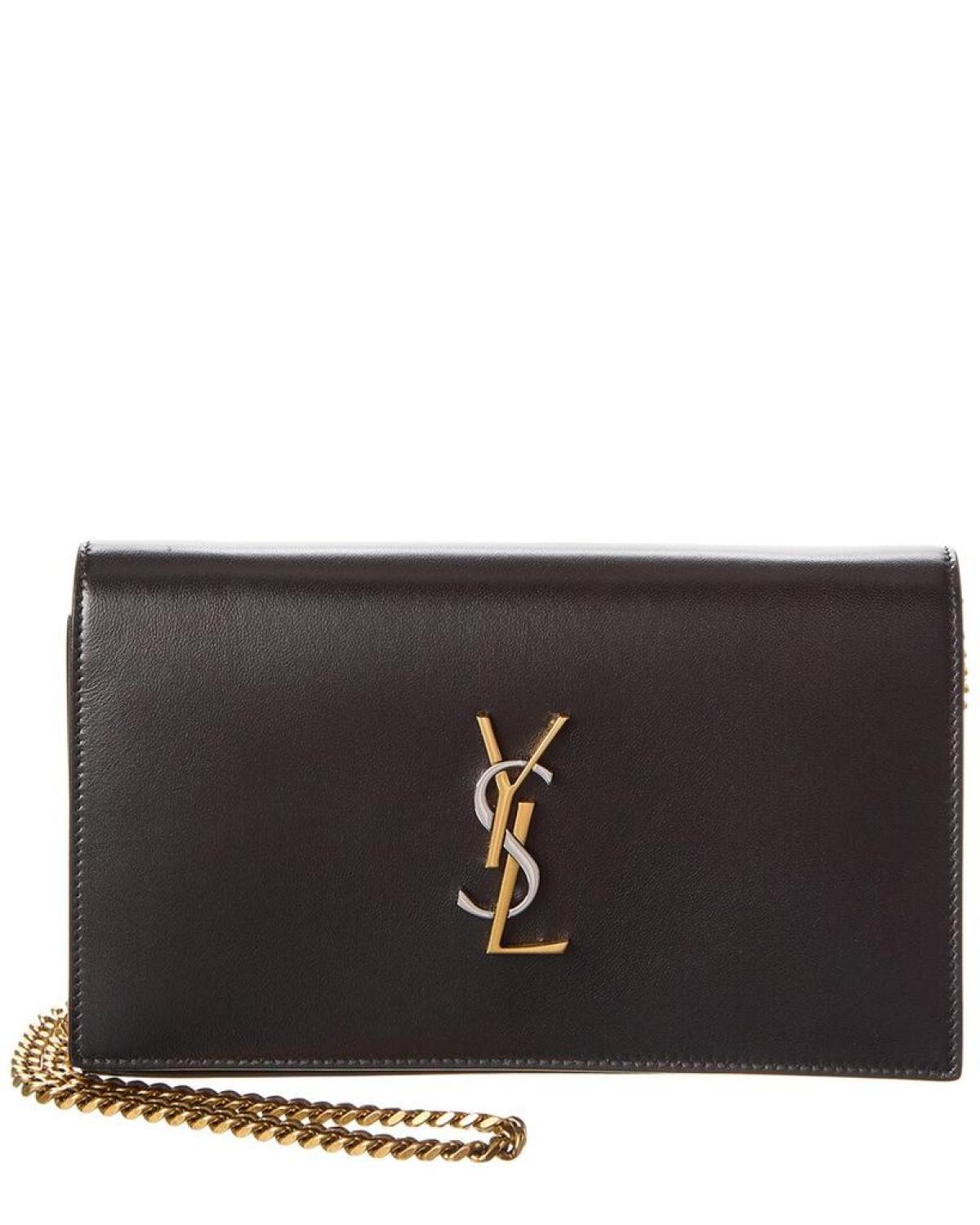 Saint Laurent Cassandre Leather Wallet On Chain