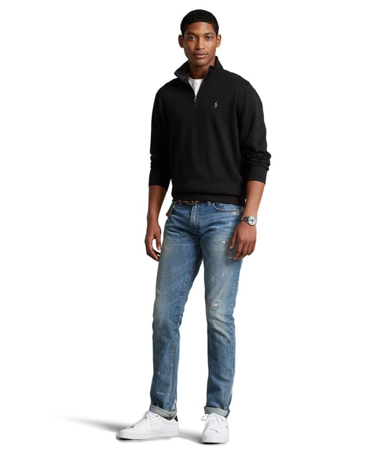 Luxury Jersey Quarter-Zip Pullover