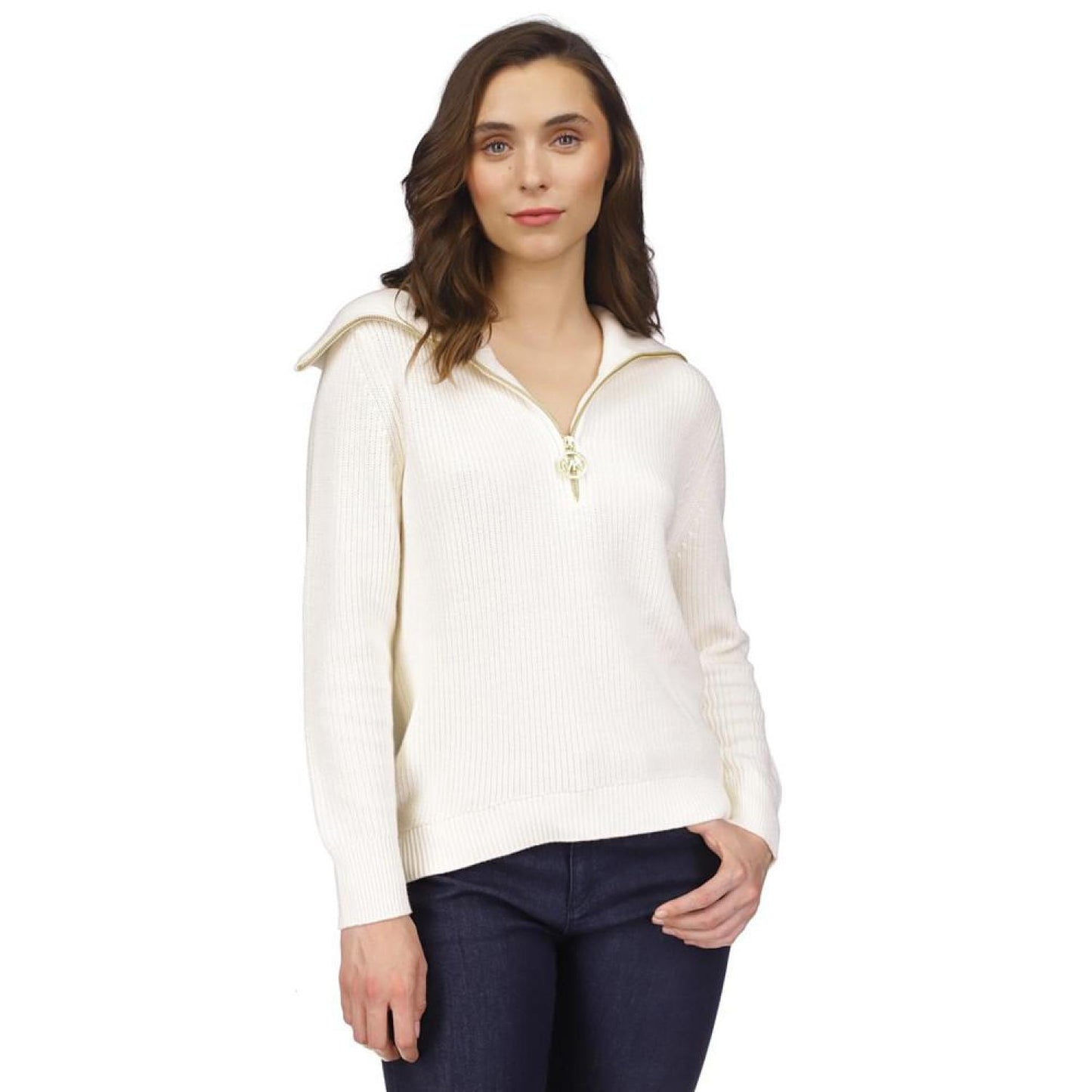 Women's Half-Zip Sweater, Regular & Petite