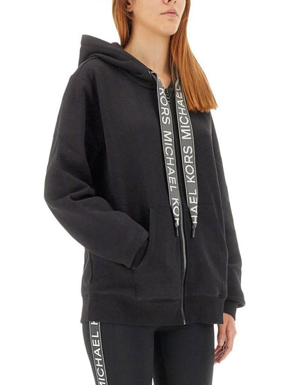 Michael Michael Kors Drawstring Zip-Up Hoodie