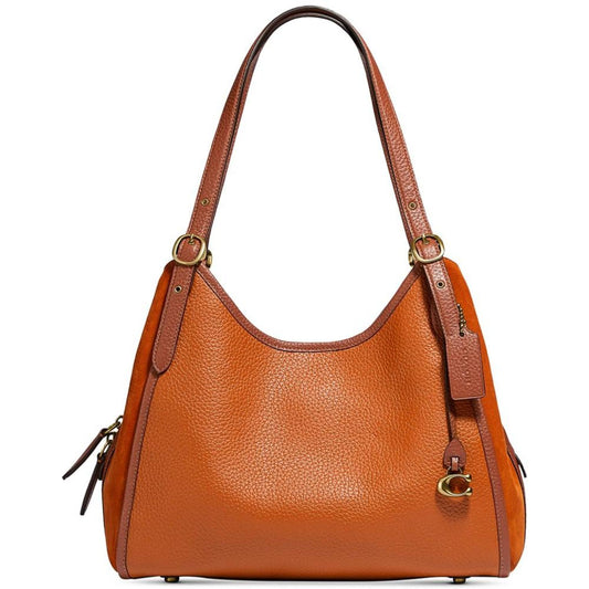 Lori Mixed Leather and Suede Shoulder Bag