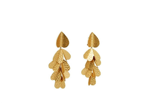 Petal Statement Earrings In Gold