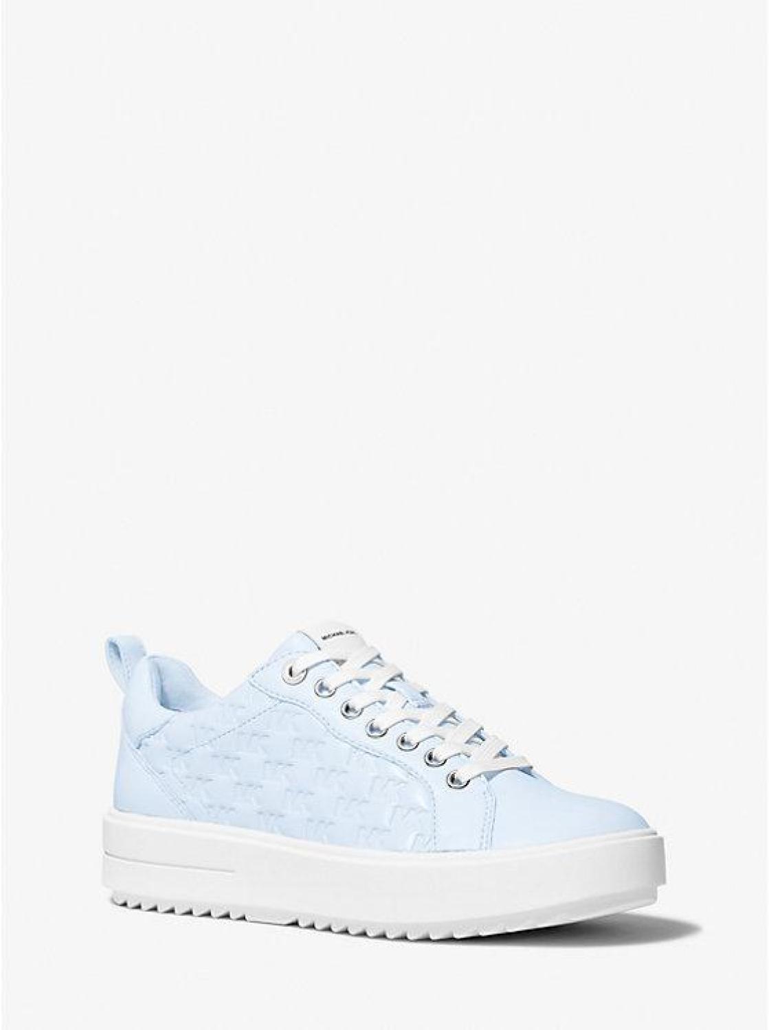 Emmett Logo Embossed Faux Patent Leather Sneakers