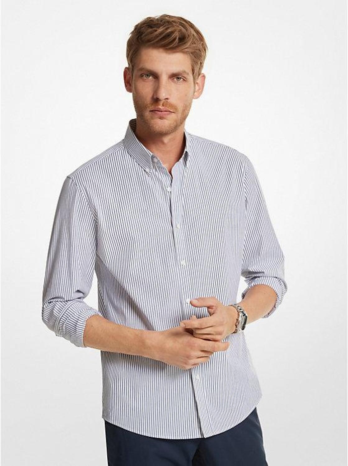 Striped Stretch Cotton Shirt