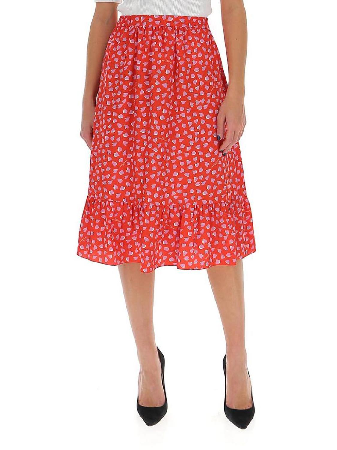 Marc Jacobs Heart Printed Midi Skirt