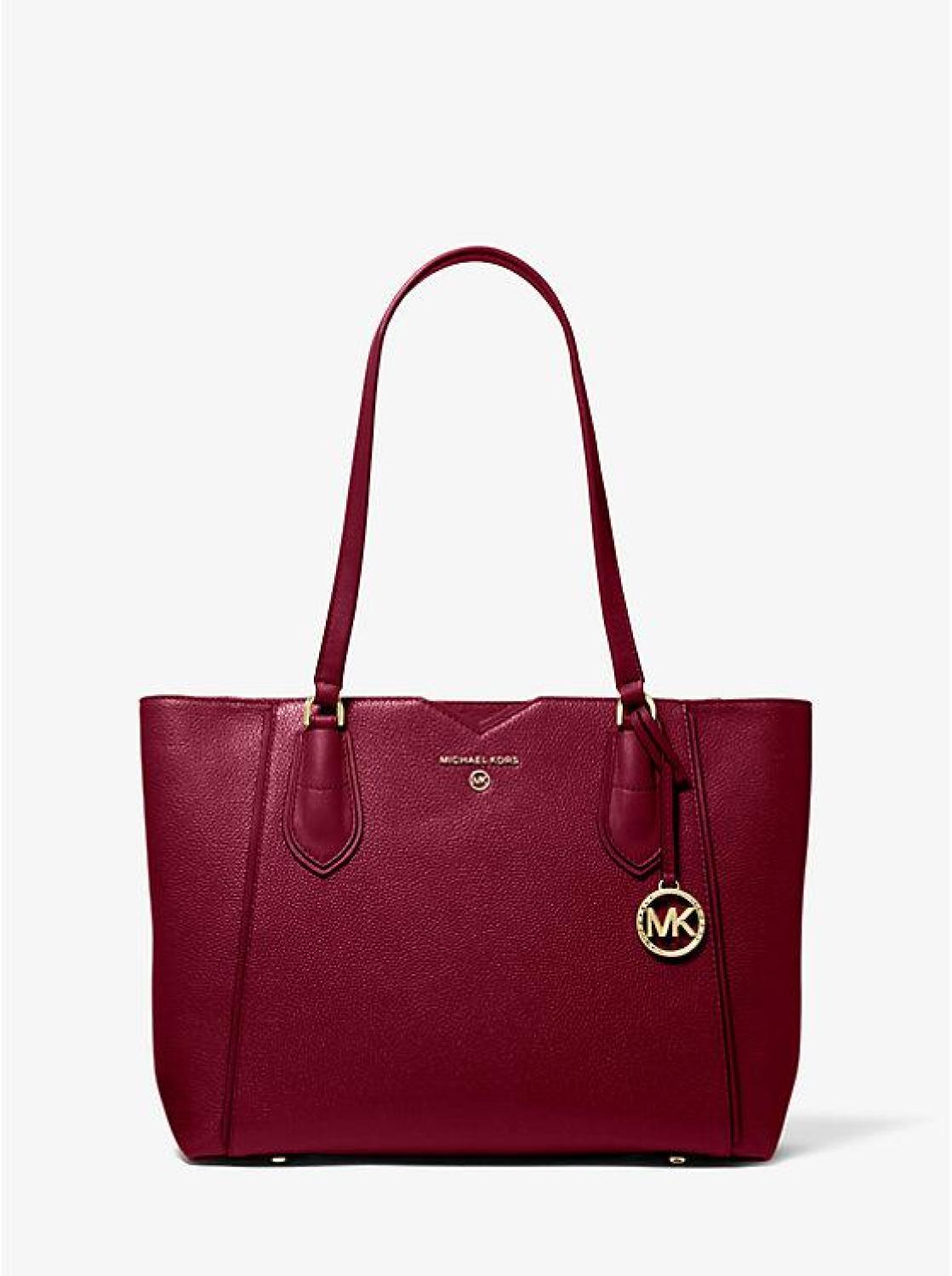 Mae Medium Pebbled Leather Tote Bag