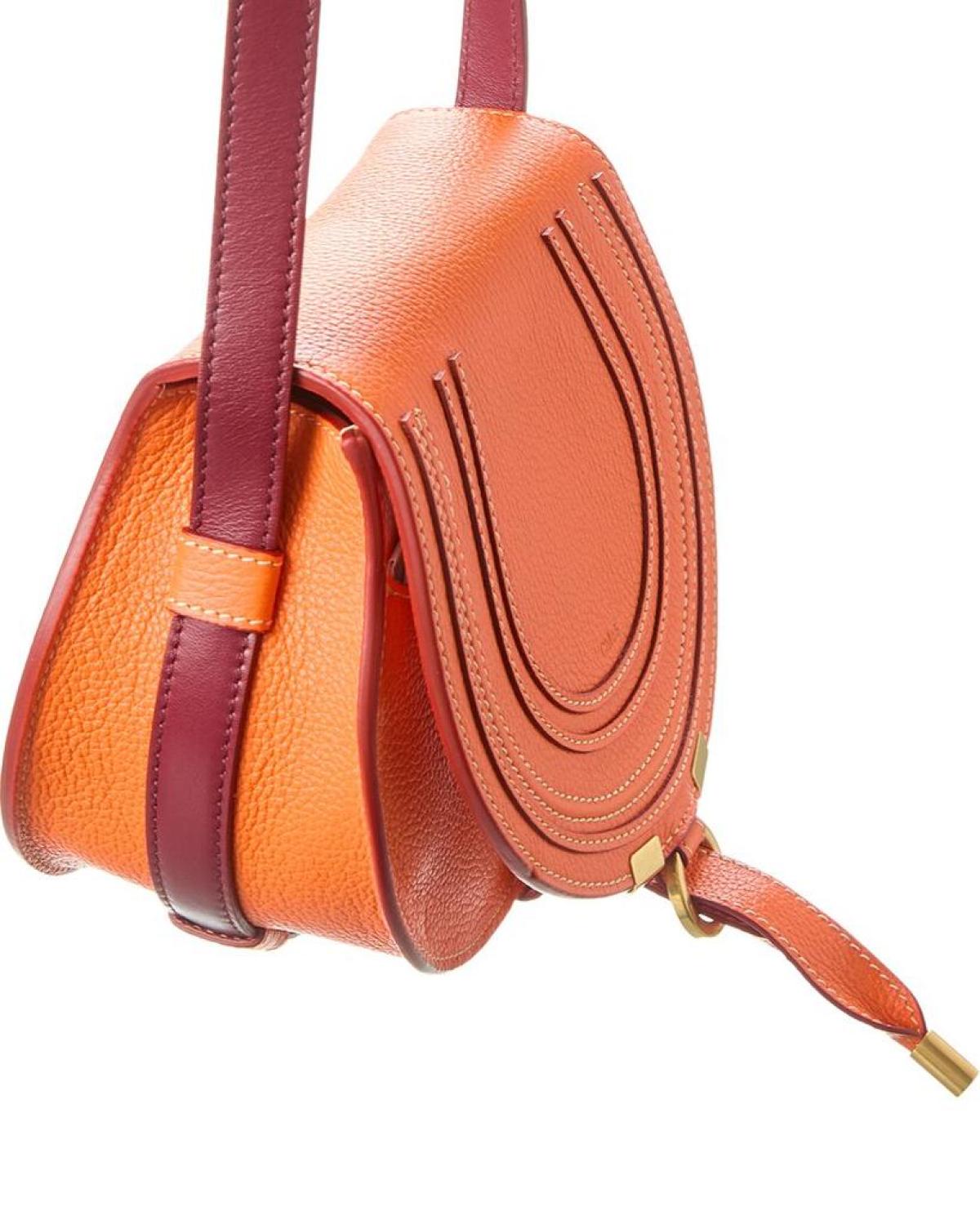 Chloé Marcie Small Leather Saddle Bag