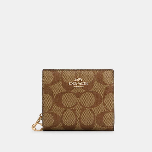 Coach Outlet Snap Wallet In Signature Canvas