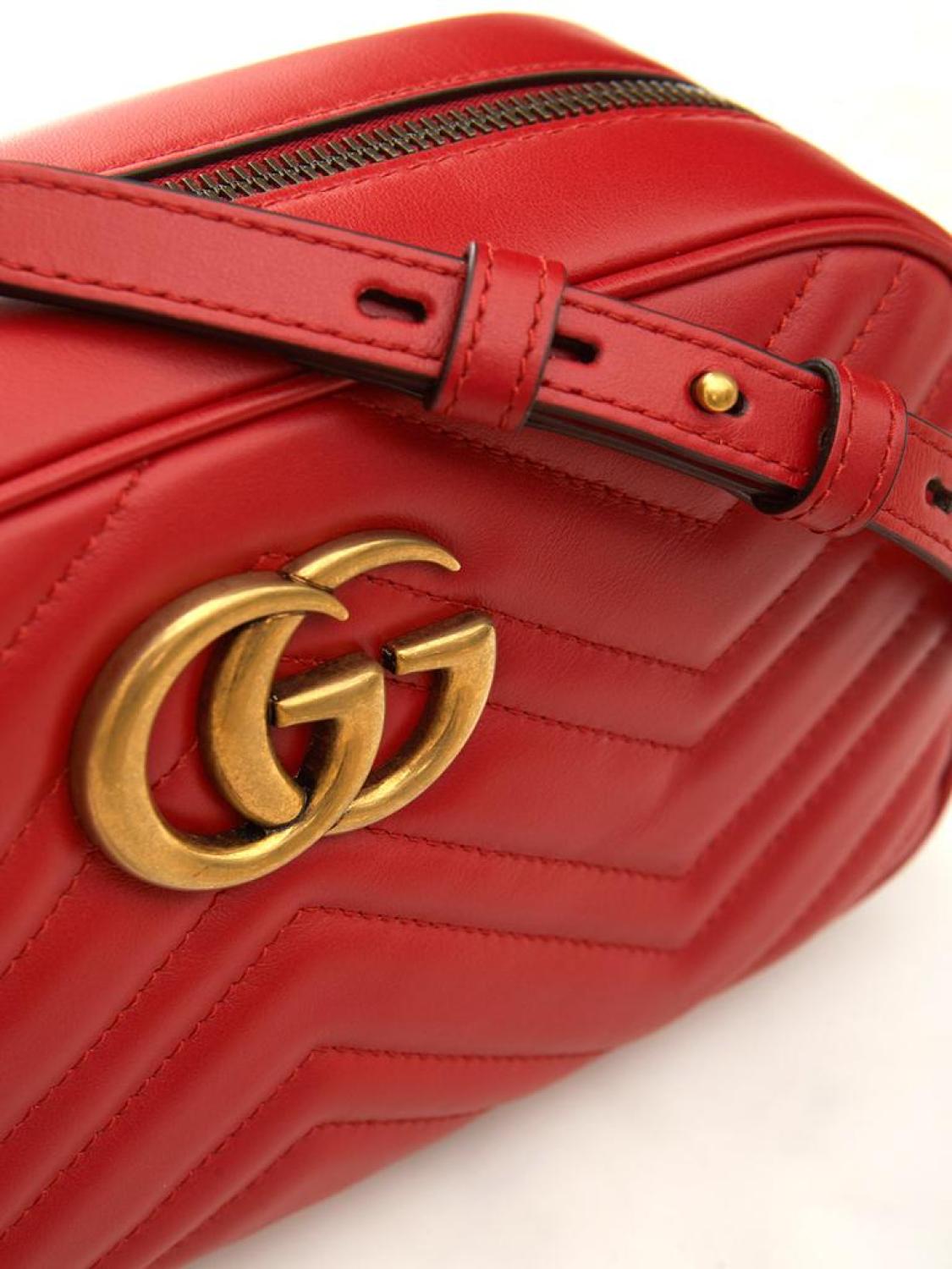 Gucci  Leather Marmont Shoulder Women's Bag