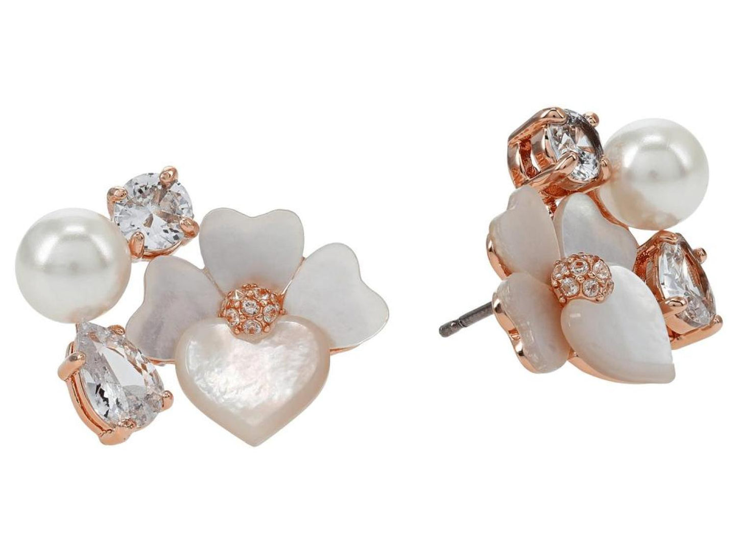 Precious Pansy Cluster Studs Earrings