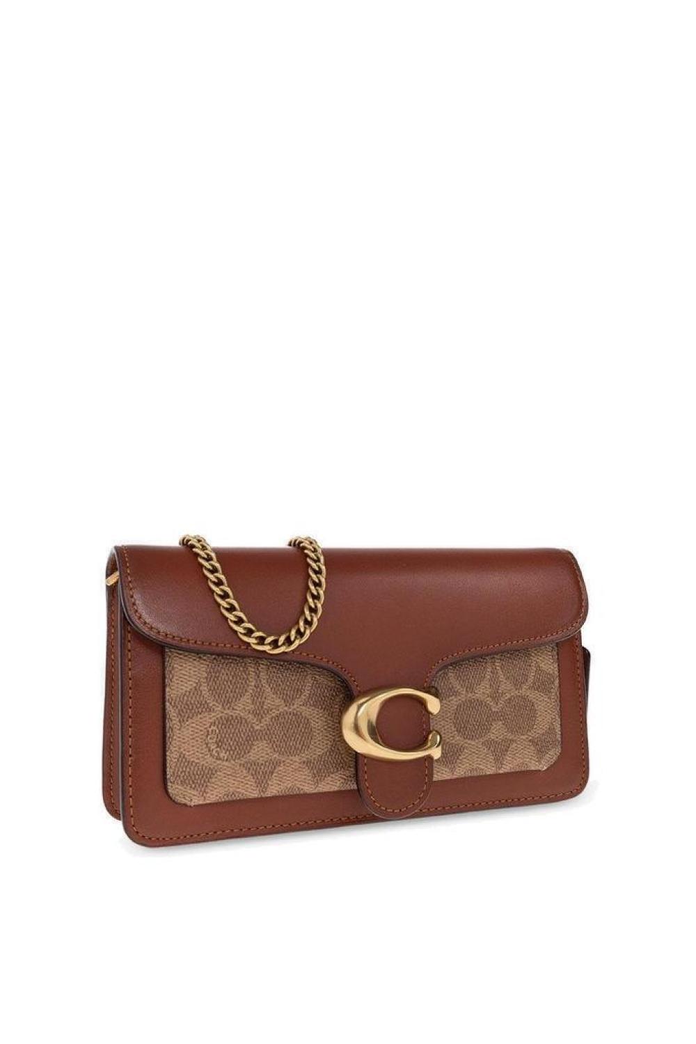 Coach Tabby Logo Plaque Clutch