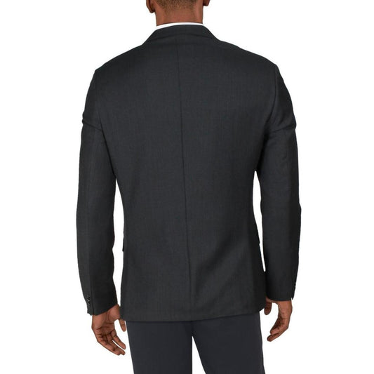 Arti214X Mens Virgin Wool Extra Slim Fit Two-Button Blazer