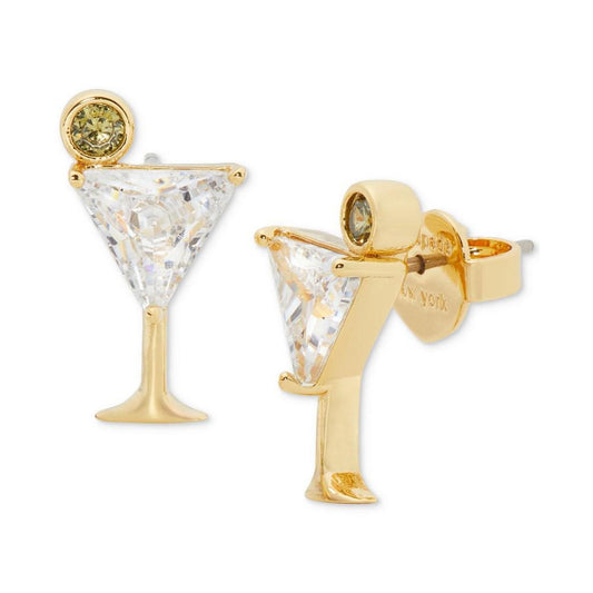 Gold-Tone Shaken or Stirred Stud Earrings