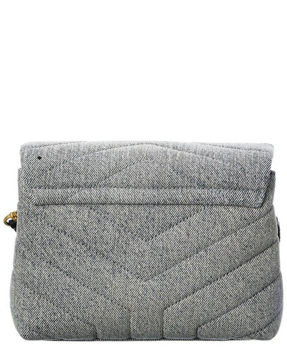 Saint Laurent LouLou Toy Matelasse Denim Shoulder Bag