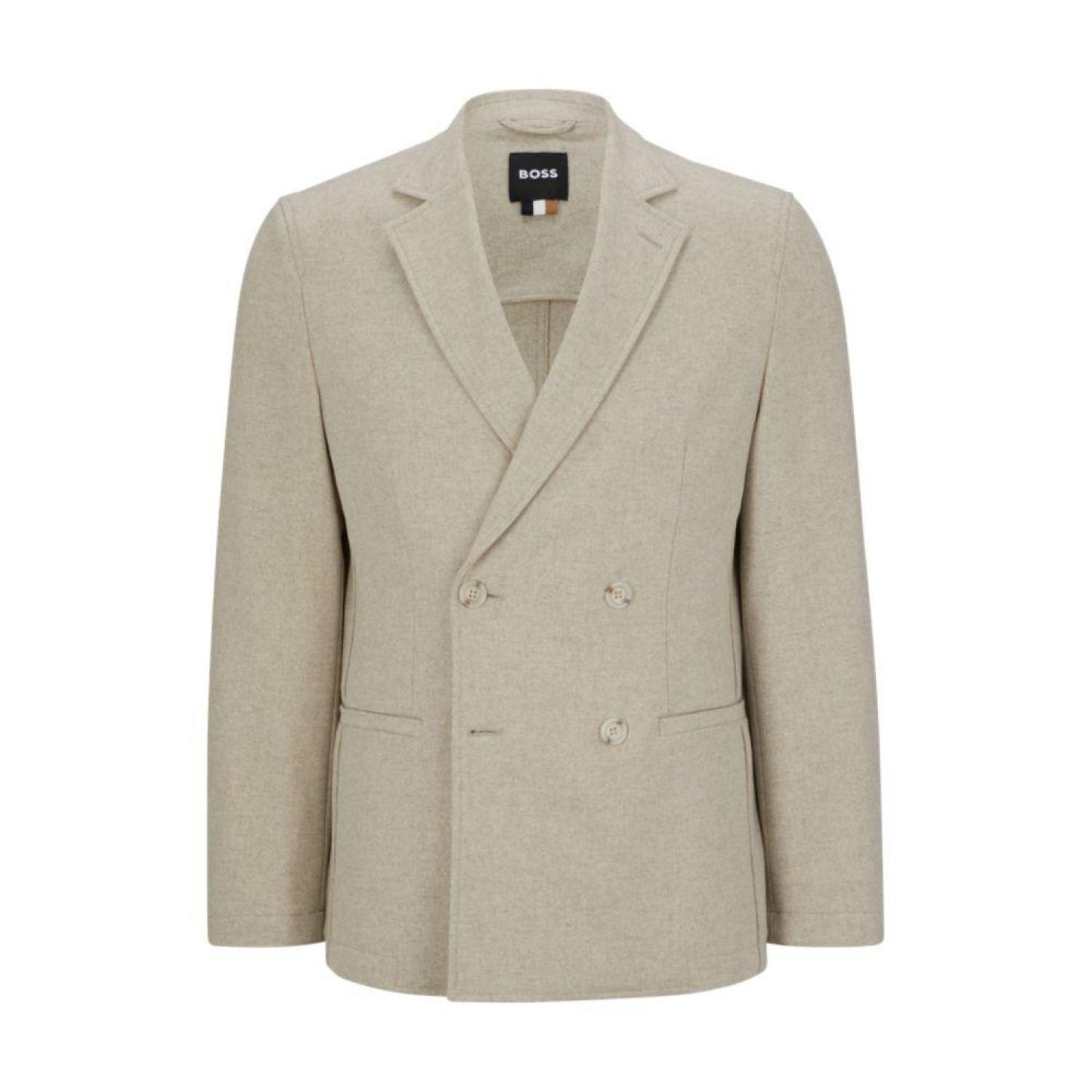 All-gender double-breasted jacket in melange wool