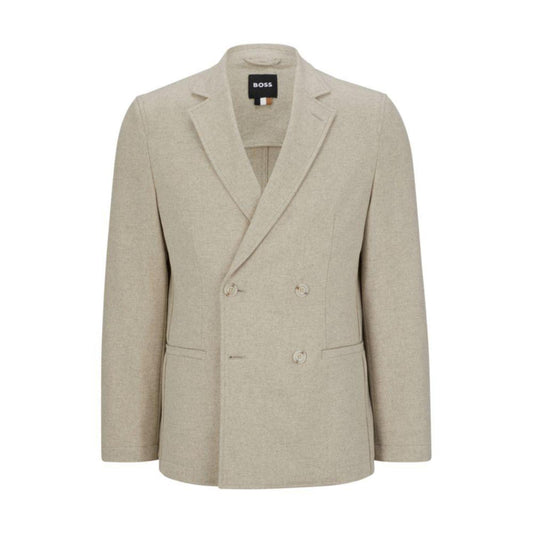 All-gender double-breasted jacket in melange wool