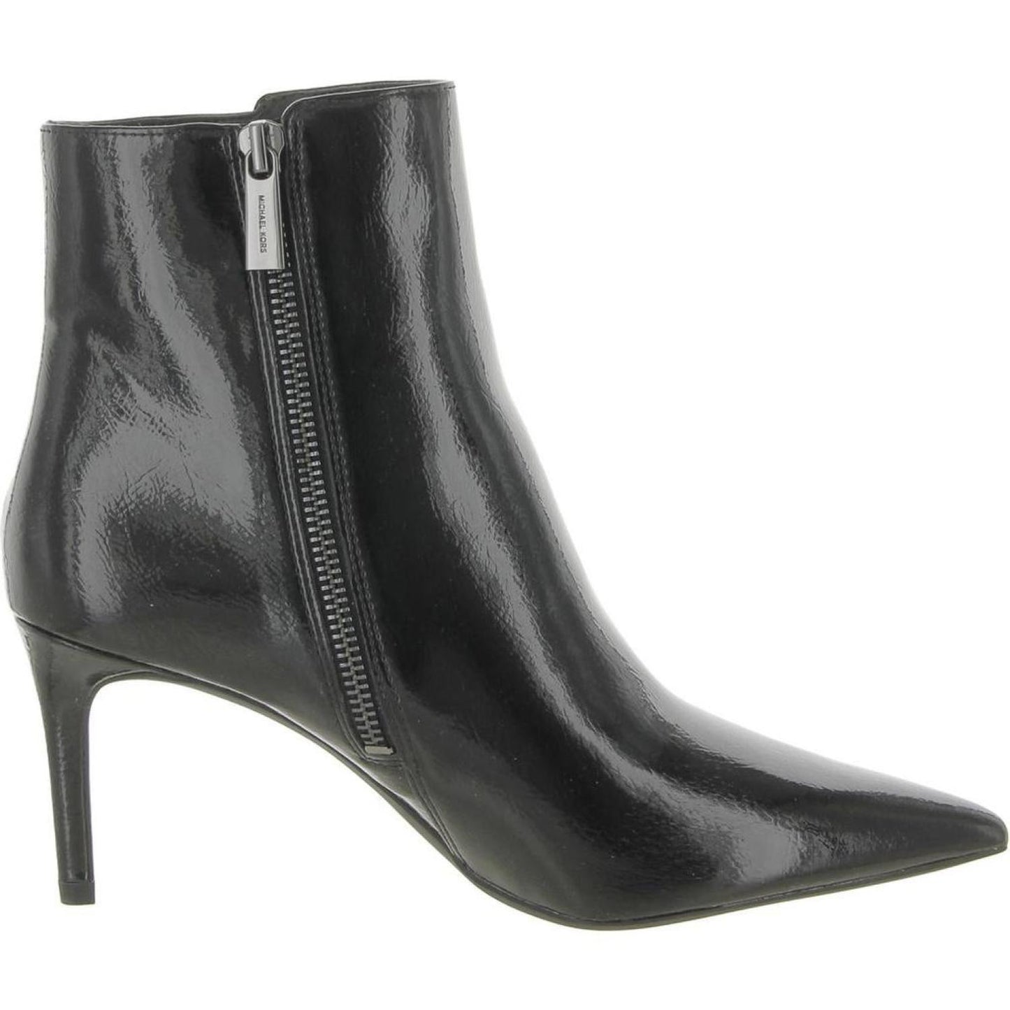 Womens Patent Pointed Toe Booties