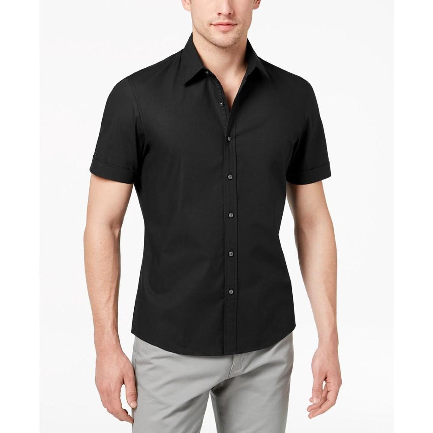 Men's Solid Stretch Shirt