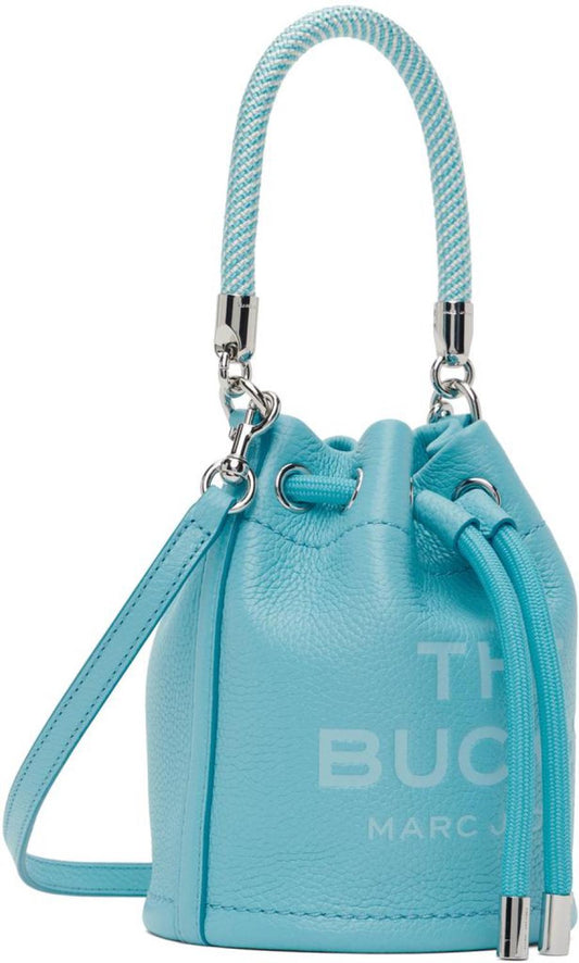 Blue 'The Leather Mini Bucket' Bag