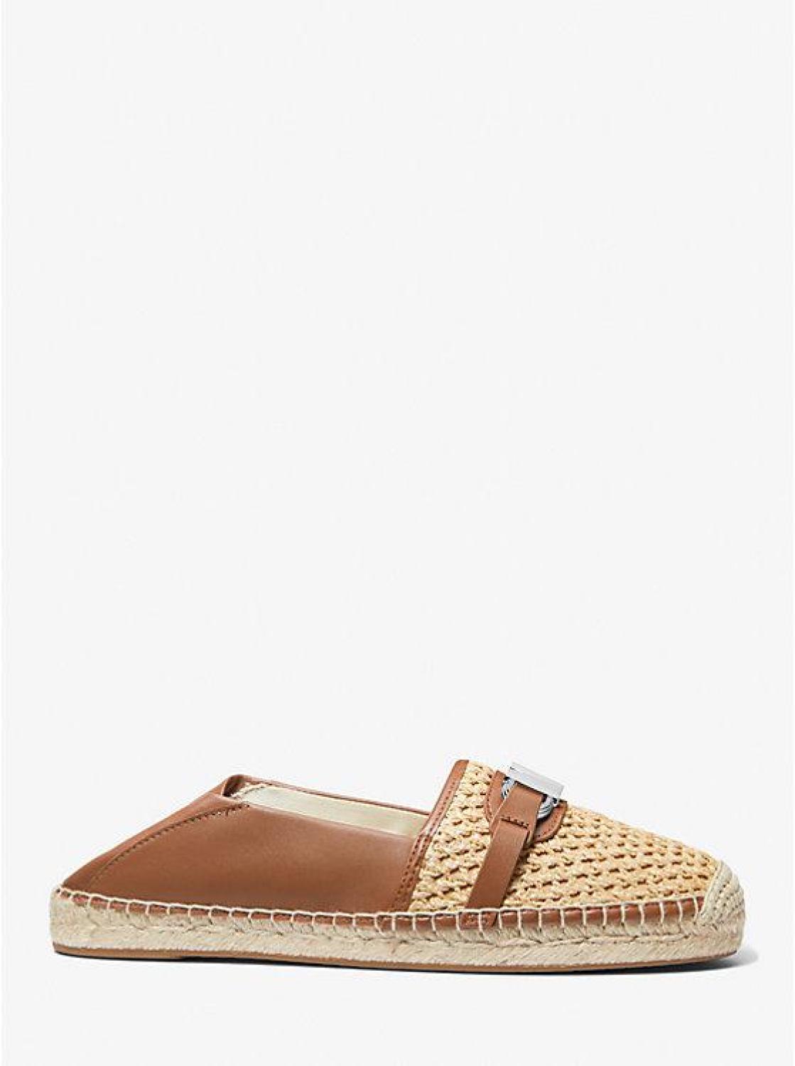 Ember Leather and Straw Espadrille