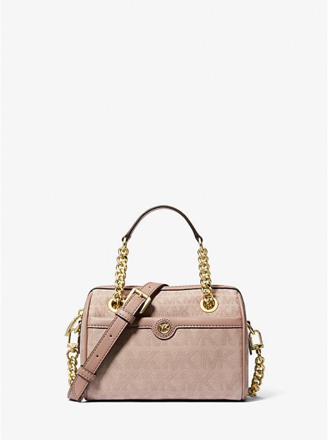 Blaire Extra-Small Logo Jacquard Duffel Crossbody Bag