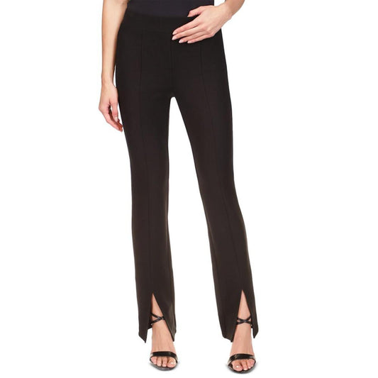 Petite Split-Hem Flared Pull-On Pants