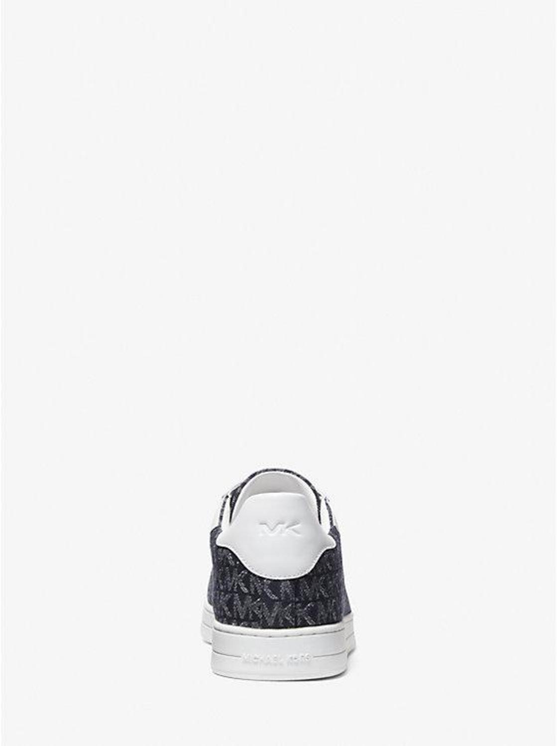 Keating Denim Logo Jacquard and Faux Leather Sneaker